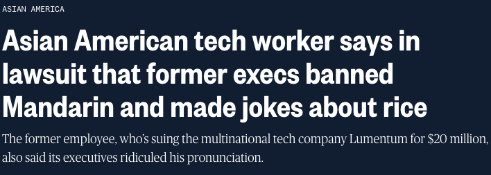 因不让说普通话！硅谷华人高管起诉前东家歧视亚裔索赔1.4亿...-ichn.eu | 人在欧洲