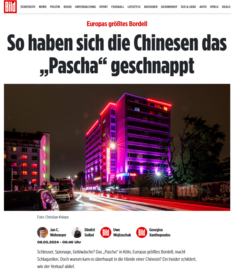欧洲最大妓院“Pascha“被中国女商人收购后,被曝涉嫌洗钱和偷渡,正在调查中...-ichn.eu | 人在欧洲