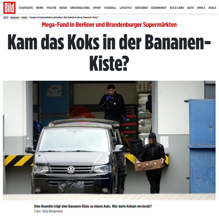 震惊！德国11家Lidl超市香蕉中暗藏惊天大案！当心，这种白色粉末千万别带回家···-ichn.eu | 人在欧洲