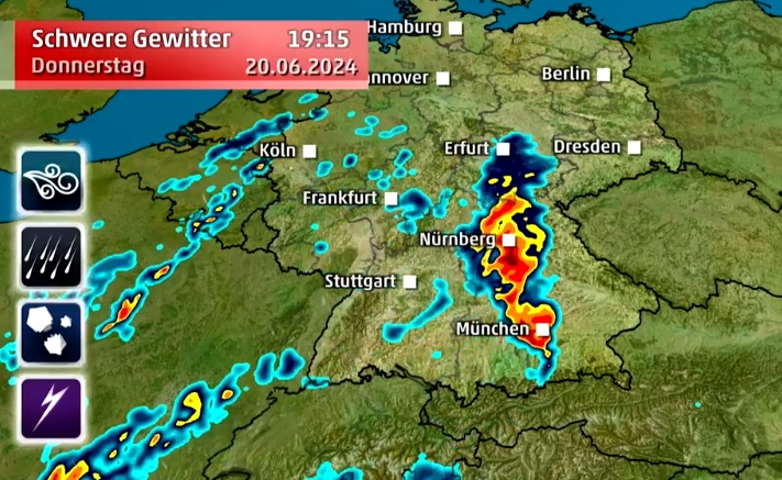 超强雷暴！拳头大的冰雹将袭击德国南部，慕尼黑尤其受-ichn.eu | 人在欧洲