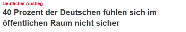 德国人安全感暴跌：4成人在公共场所感到不安-ichn.eu | 人在欧洲