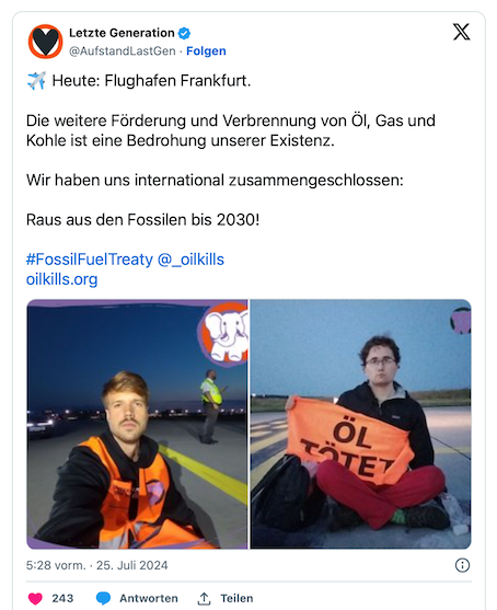 气候胶人不甘寂寞，再度瘫痪法兰克福机场，交通部长呼-ichn.eu | 人在欧洲