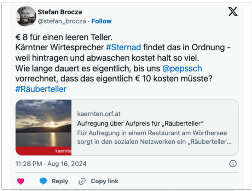德国游客惊呆了！餐厅收费新花样，8欧元‘空盘费’引-ichn.eu | 人在欧洲