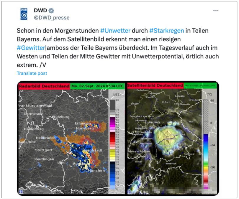 德国极端天气警报！本周雷暴、冰雹、妖风、轮番上阵！-ichn.eu | 人在欧洲